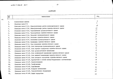 Состав альбома. Типовой проект 416-7-258.87Альбом 7 Сметы