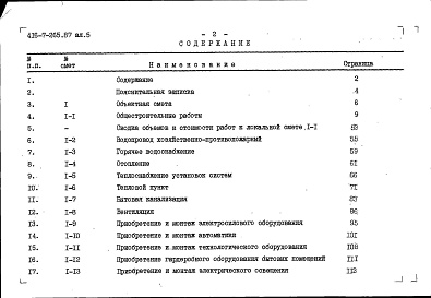 Состав фльбома. Типовой проект 416-7-265.87Альбом 5 Сметная документация