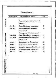 Состав альбома. Типовой проект 416-7-303.89Альбом 9 Ведомости потребности в материалах. Книга 1