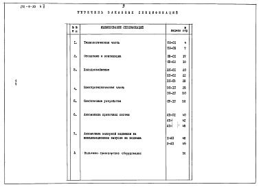 Состав фльбома. Типовой проект 252-9-50Альбом 2 Заказные спецификации