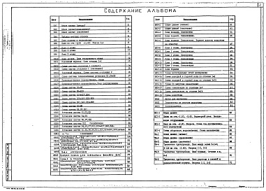 Состав альбома. Типовой проект 252-9-107.85Альбом 2 Отопление и вентиляция. Водопровод и канализация