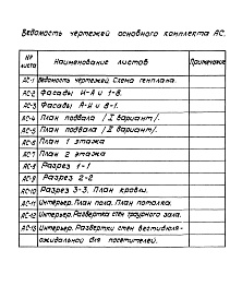 Состав фльбома. Типовой проект 252-01-146с.87Альбом 2 Архитектурно-строительные решения