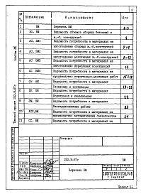 Состав фльбома. Типовой проект 252-9-67сАльбом 9 Ведомости потребности в материалах