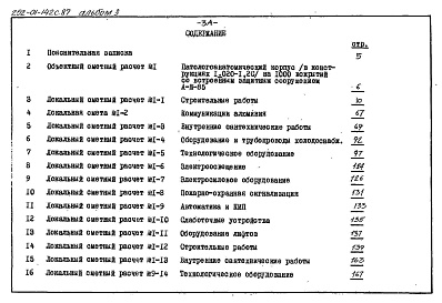 Состав фльбома. Типовой проект 252-01-142с.87Альбом 3 Сметы