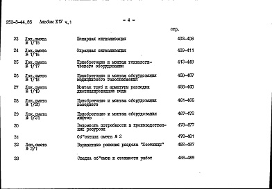 Состав альбома. Типовой проект 252-3-44.85Альбом 14 Сметы Часть 1, 2