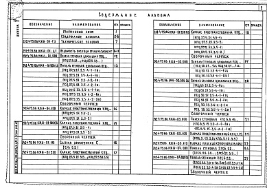 Состав альбома. Типовой проект 242-4-75.86Альбом 5 Изделия заводского изготовления