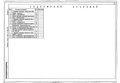 Состав альбома. Типовой проект 248-4-80.1.87Альбом 5 Отопление и вентиляция, внутренние водопровод и канализация, электрооборудование ниже отметки 0.000