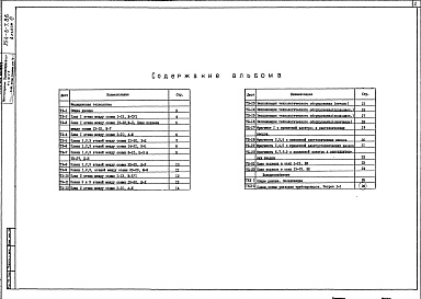 Состав альбома. Типовой проект 254-6-7.86Альбом 3 Технологическая часть. Холодоснабжение