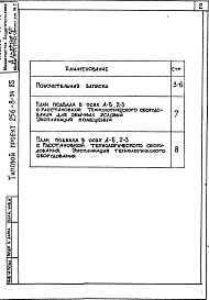 Состав альбома. Типовой проект 256-8-34.85Альбом 5  Проектная документация на перевод вспомогательных помещений в подвале для использования под ПРУ