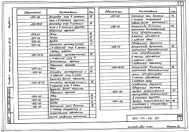 Состав альбома. Типовой проект 501-04-10.85Альбом 4 Узлы одноцепной и двухцепной линии      