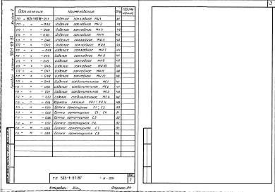 Состав фльбома. Типовой проект 503-1-67.87Альбом 5 Чертежи индустриальных строительных конструкций и изделий      