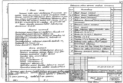 Состав альбома. Типовой проект 144-204-35.13.90Альбом 1 Архитектурно-строительные решения