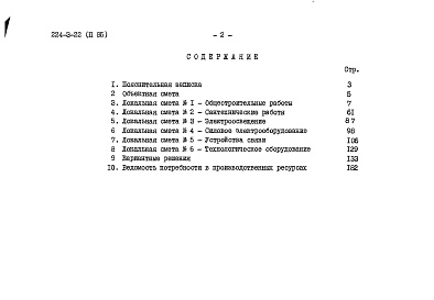 Состав альбома. Типовой проект 224-3-22Альбом 2 Сметы