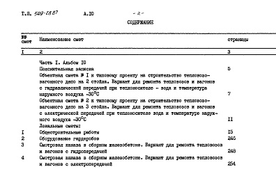 Состав фльбома. Типовой проект 509-28.87Альбом 10 Сметы Части 1, 2 и 3