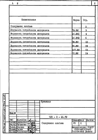 Состав альбома. Типовой проект 503-9-26.89Альбом 3 Ведомости потребности в материалах  