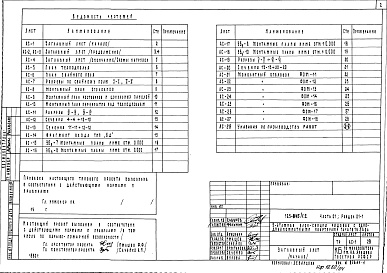 Состав альбома. Типовой проект 125-045/1.2Часть 01 Раздел 01-1 Архитектурно-строительные чертежи ниже отм. 0.000. Здание с техподпольем. Фундаменты свайные 