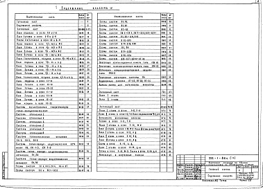 Состав альбома. Типовой проект 252-1-86сАльбом 4 Отопление и вентиляция, чертежи по лечебному газоснабжению