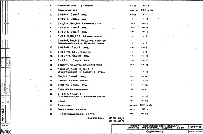 Состав альбома. Шифр 5РС 17-05Альбом 1 Рабочие чертежи