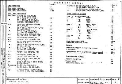 Состав фльбома. Шифр РС 2270-80Альбом 1 Рабочие чертежи