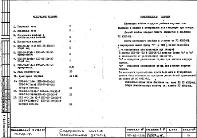 Состав фльбома. Шифр РС4355-82 ПлитыАльбом 1 Рабочие чертежи