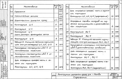 Состав фльбома. Шифр СК6101-79 КонструкцииАльбом 1 Типовые конструкции