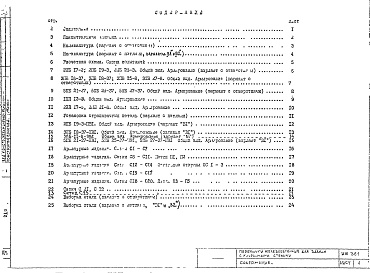 Состав фльбома. Шифр ИЖ 361Альбом 1 Рабочие чертежи