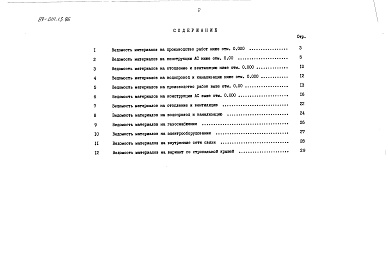 Состав фльбома. Типовой проект 89-0111.13.86Альбом 11 ВМ 1-1 Ведомость потребности в материалах