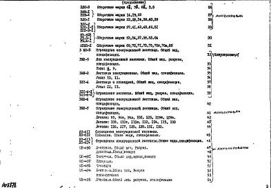 Состав фльбома. Шифр 3РС 68-01Альбом 1 Рабочие чертежи 