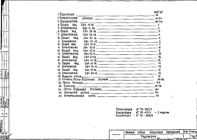 Состав фльбома. Шифр 5РС 77-01Альбом 1 Рабочие чертежи 