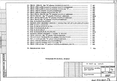 Состав фльбома. Шифр РС 9207Альбом 2 Рабочие чертежи Часть 2