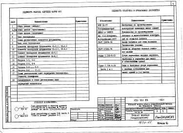 Состав фльбома. Типовой проект 126-061.84Альбом 1 Архитектурно-строительные решения