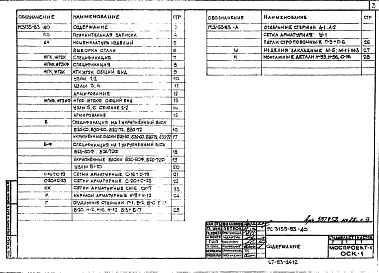 Состав фльбома. Шифр РС 3155-83Альбом 1 Рабочие чертежи 
