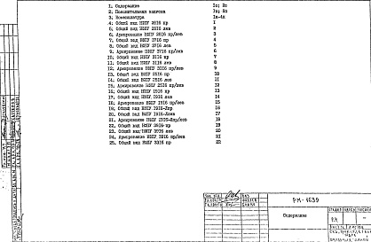 Состав фльбома. Шифр РМ 1639Альбом 1 Рабочие чертежи 