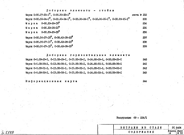 Состав фльбома. Шифр РС 8404Альбом 2 Рабочие чертежи