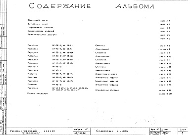 Состав фльбома. Шифр Сборные железобетонныеАльбом 4 Распорки. Рабочие чертежи. Редакция 2. Шифр 65/12962