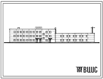 Фасады Типовой проект 416-1-179.86 Административно-бытовой корпус для комбинатов хлебопродуктов в крупнопанельных конструкциях