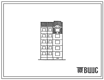 Фасады Типовой проект 90-0161.23.87 Компоновочный объемно-планировочный элемент 5 этажный 5.4Л (для Владимирской области)
