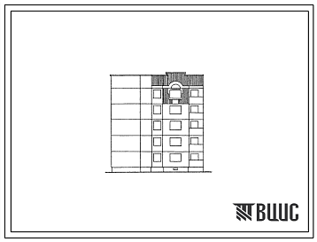 Фасады Типовой проект 90-0157.23.87 Компоновочный объемно-планировочный элемент 5 этажный 5.3.1Л (для Владимирской области)
