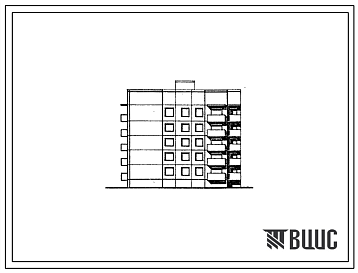 Фасады Типовой проект 90-0223.1.13.88 Блок-секция 5-этажная 20-квартирная торцовая левая 2-2-2-3 (для строительства в г. Омске и Омской области)