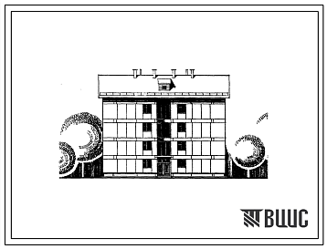 Фасады Типовой проект 113-24-73/1.2 Четырехэтажный односекционный жилой дом на 16 квартир