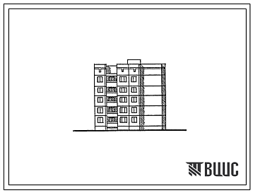 Фасады Типовой проект 135-0281с.13.86 Пятиэтажная блок-секция угловая правая на 20 квартир. Для городов Кавминвод Ставропольского края. (Ввод опубл. в И-10-86)