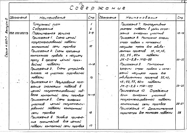 Состав альбома. Серия 4.507-7 ЦепнаяВыпуск 0 Общие материалы.