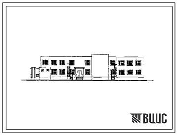Фасады Типовой проект 218-1-386.87 Детские ясли-сад на 140 мест. Здание двухэтажное. Стены из монолитного керамзитобетона.