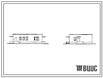Фасады Типовой проект 234-9-17.86 Учебно-бытовое здание со стенами из кирпича