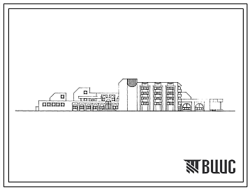 Фасады Типовой проект 248-01-67.88 Санаторий- профилакторий на 118 мест. Здание одно-, двух-, трёх-, четырёхэтажное. Стены из монолитного керамзитобетона.