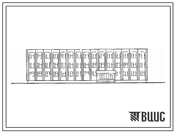 Фасады Типовой проект 416-1-222.89 Административно-бытовой корпус автономного автотранспортного предприятия на 200 грузовых автомобилей с частично закрытой стоянкой