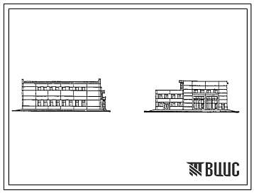 Фасады Типовой проект 509-28.87 Тепловозовагонное депо на 2 стойла для промышленных железных дорог колеи 1520 мм