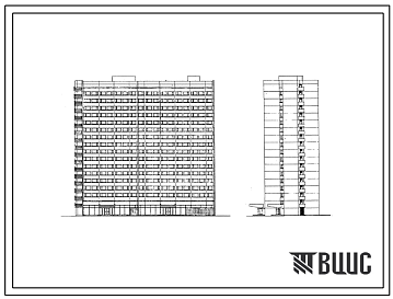 Фасады Типовой проект ДГТ 16-этажный каркасно-панельный жилой дом гостиничного типа на 422 комнаты