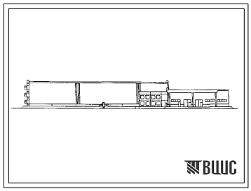 Фасады Типовой проект 709-9-103.89 Блок складов резинотехнических изделий, спецодежды и стройматериалов вместимостью 1000 т (в ЛМК)