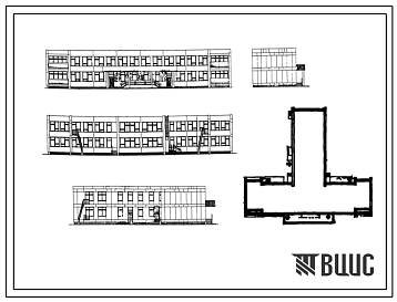 Фасады Типовой проект VI-49 Детское дошкольное учреждение на 6 групп с круглосуточным пребыванием детей